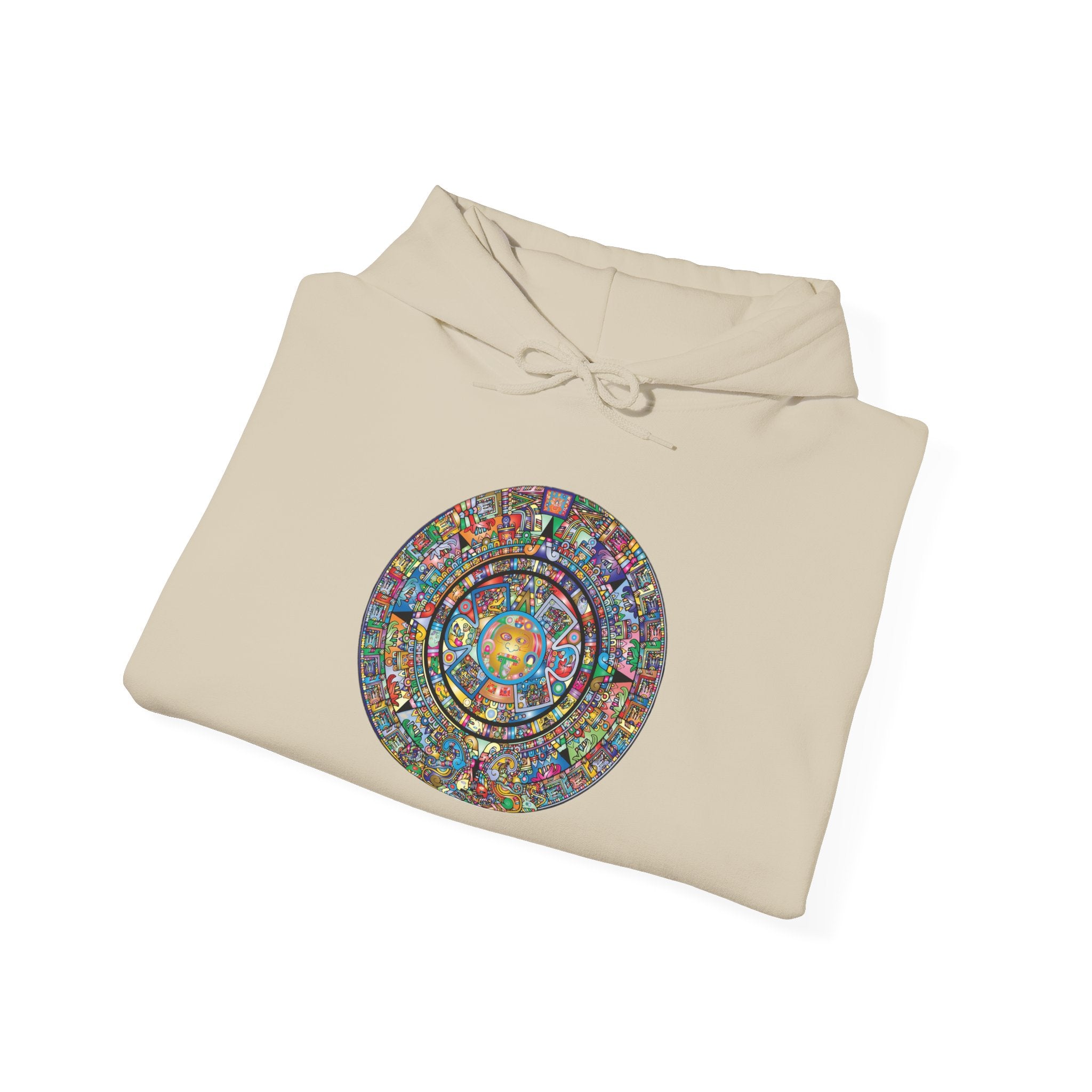 Mystic Mandala Hoodie — Colorful Spiritual Circle Graphic