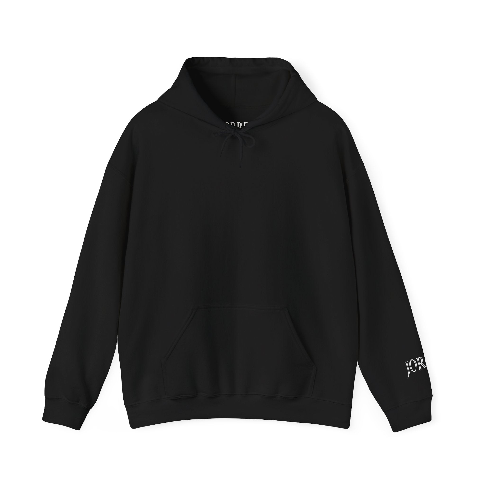 Hoodie — Minimal Black Jorres Sleeve Logo Hooded Sweatshirt