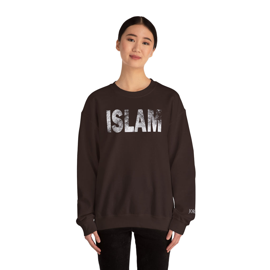 Islam Distressed Crewneck Sweatshirt — Minimal Faith Graphic Pullover