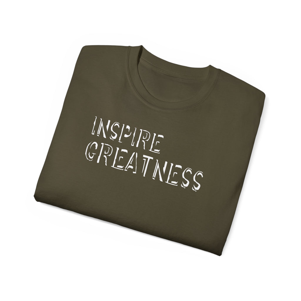 Inspire Greatness Cotton Tee — Motivational Graphic Shirt
