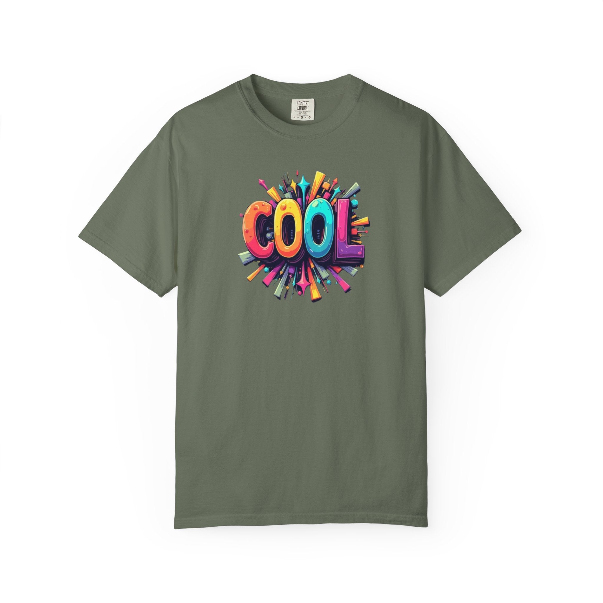 Cool Graphic T-Shirt — Colorful 3D Retro Text Tee