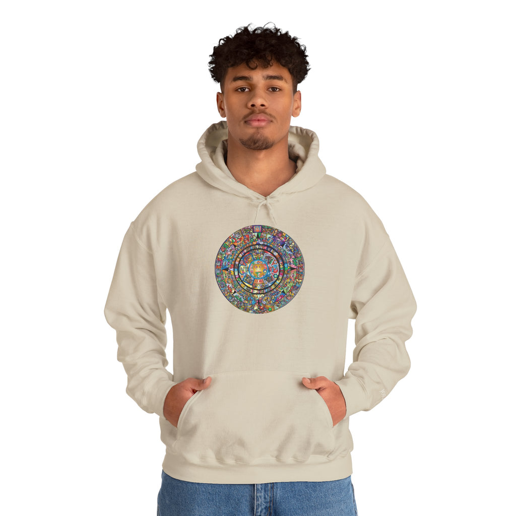 Mystic Mandala Hoodie — Colorful Spiritual Circle Graphic