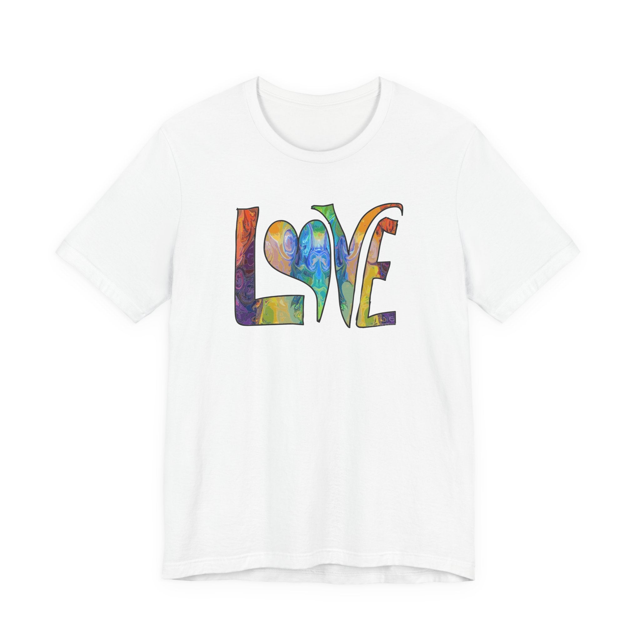 Love Rainbow T-Shirt — Colorful Heart 'LOVE' Graphic Tee