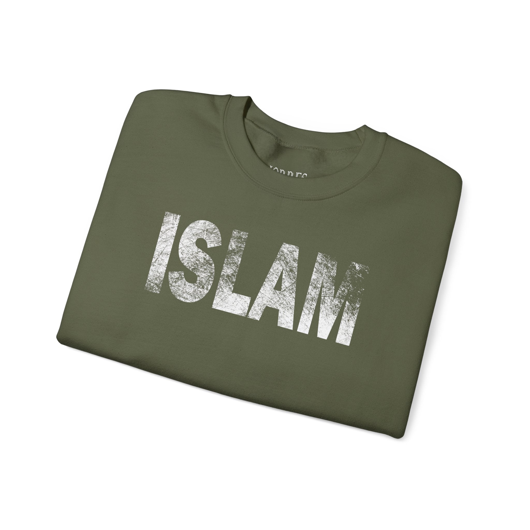Islam Distressed Crewneck Sweatshirt — Minimal Faith Graphic Pullover