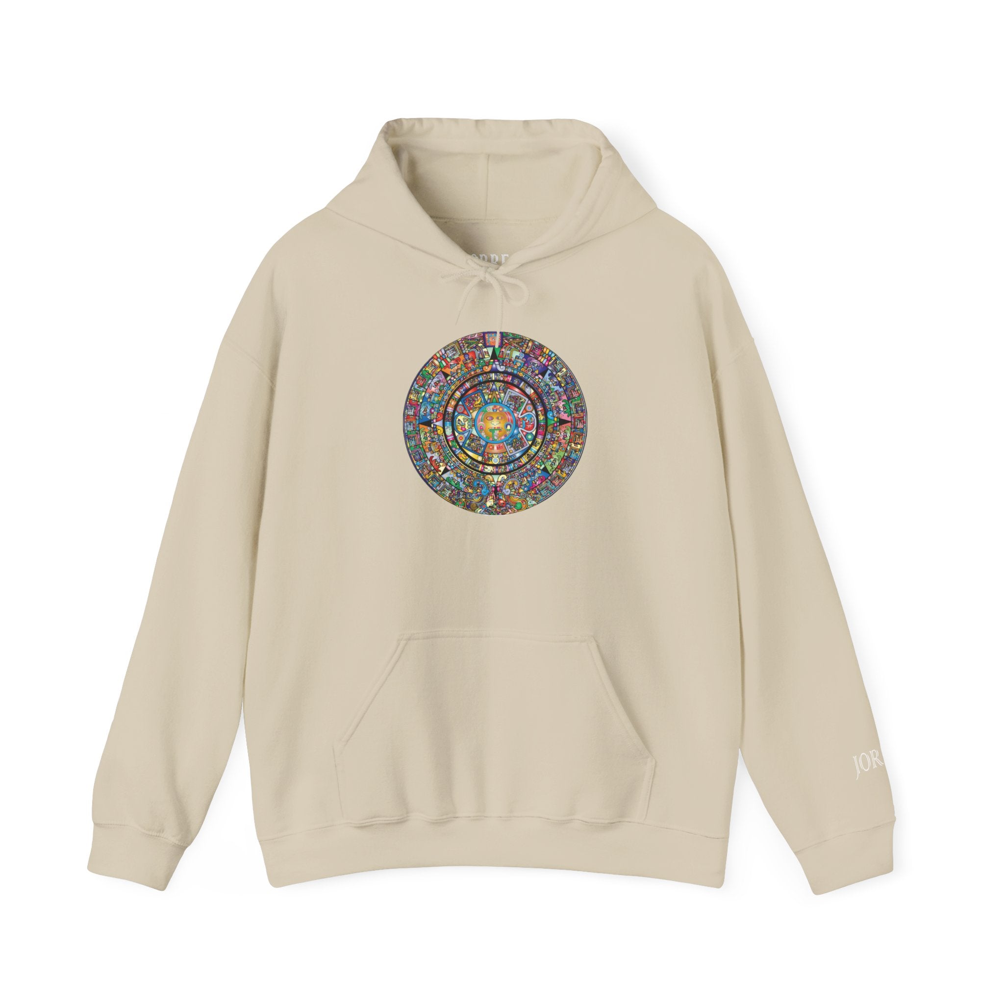 Mystic Mandala Hoodie — Colorful Spiritual Circle Graphic