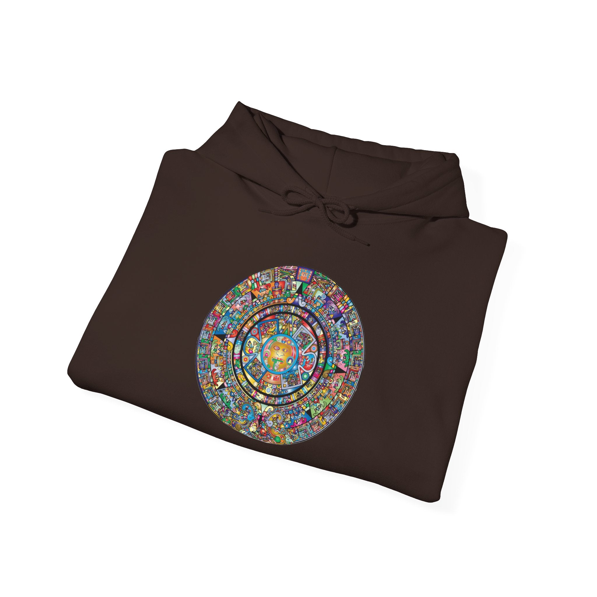 Mystic Mandala Hoodie — Colorful Spiritual Circle Graphic