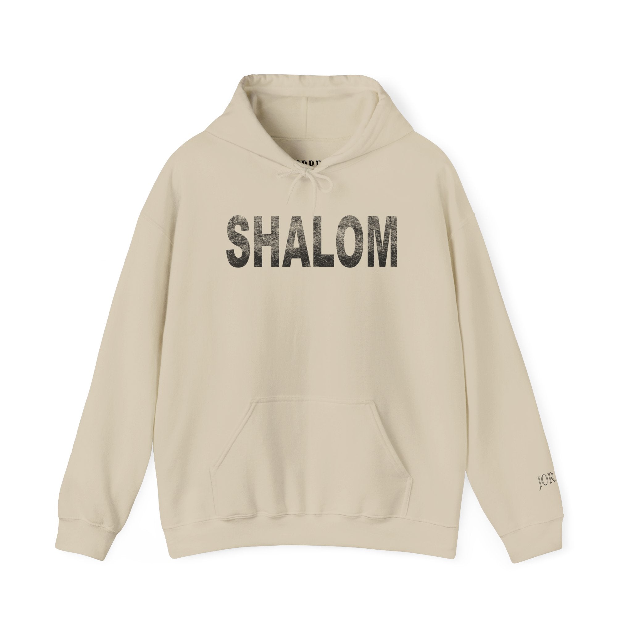 Shalom Hoodie — Cozy Hebrew Greeting Sweatshirt
