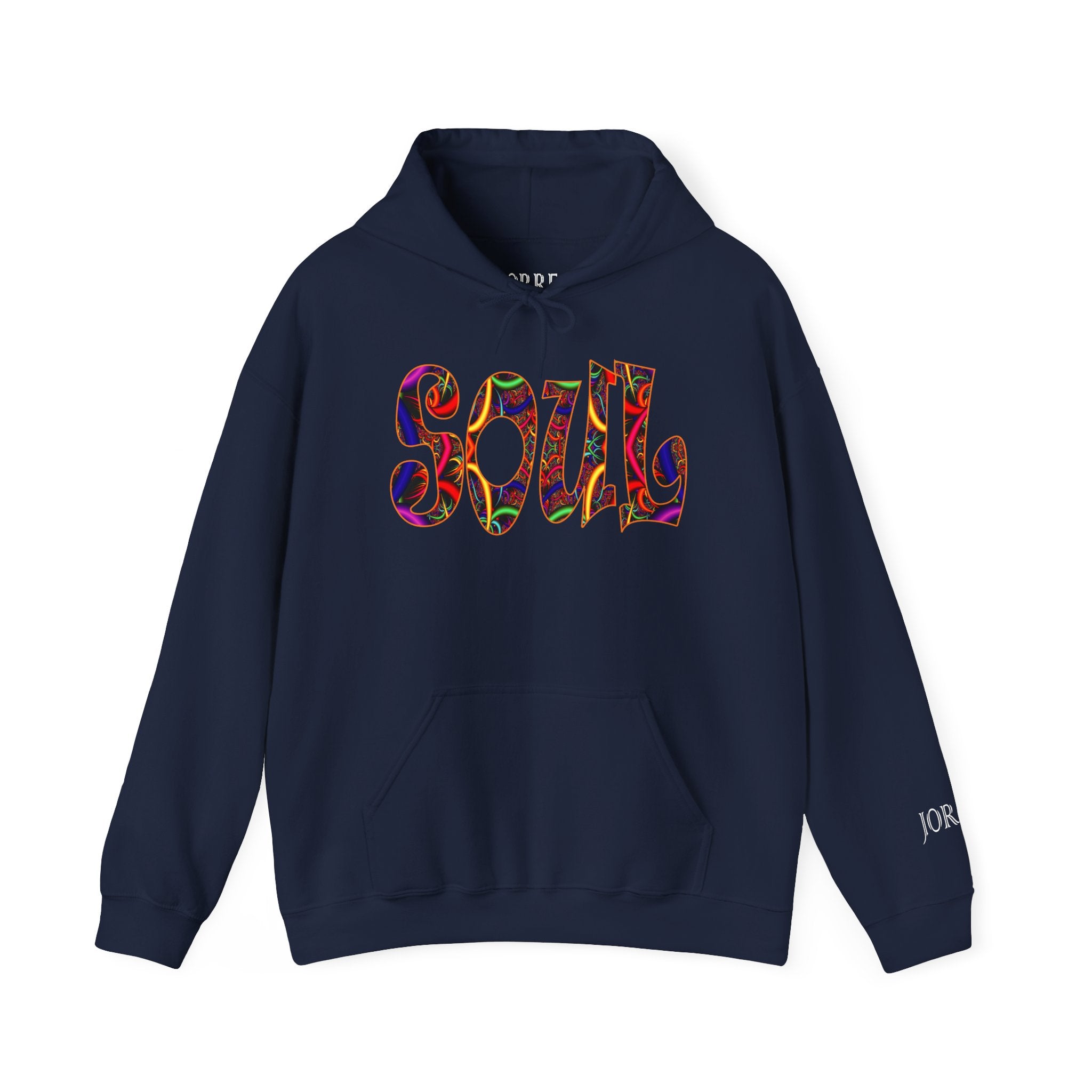 Soul Graphic Hoodie — Colorful Retro Psychedelic Typography Sweatshirt
