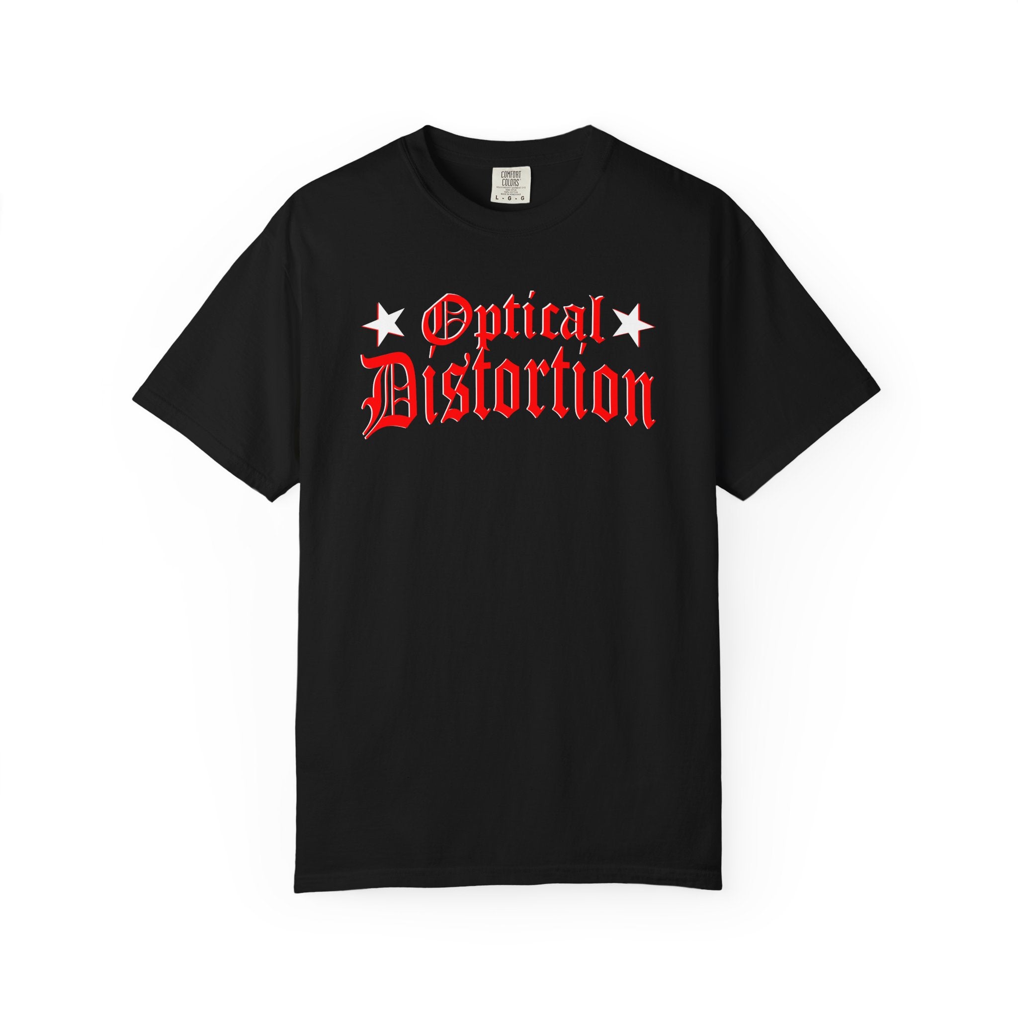 Optical Distortion Graphic T-Shirt — Vintage Rock Band Style Tee
