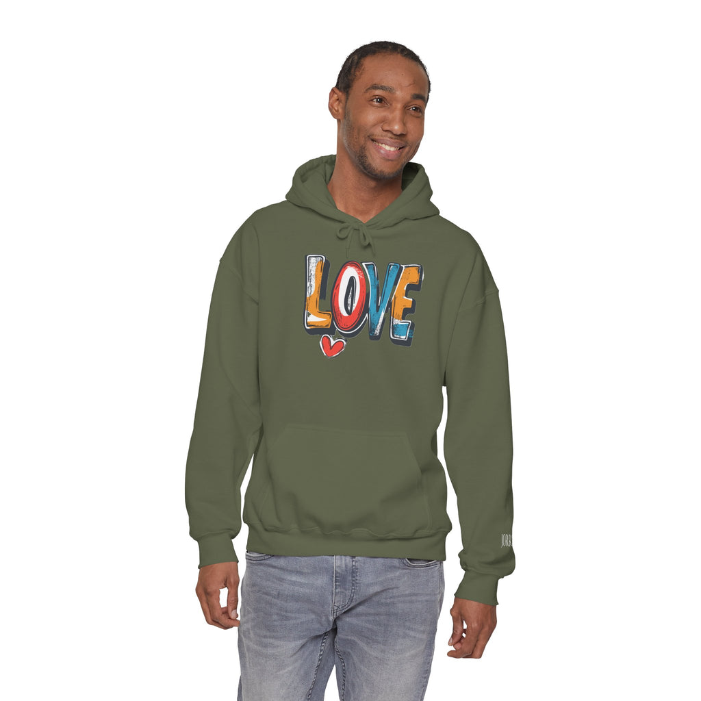 Love Graffiti Hoodie — Colorful Street Art Pullover