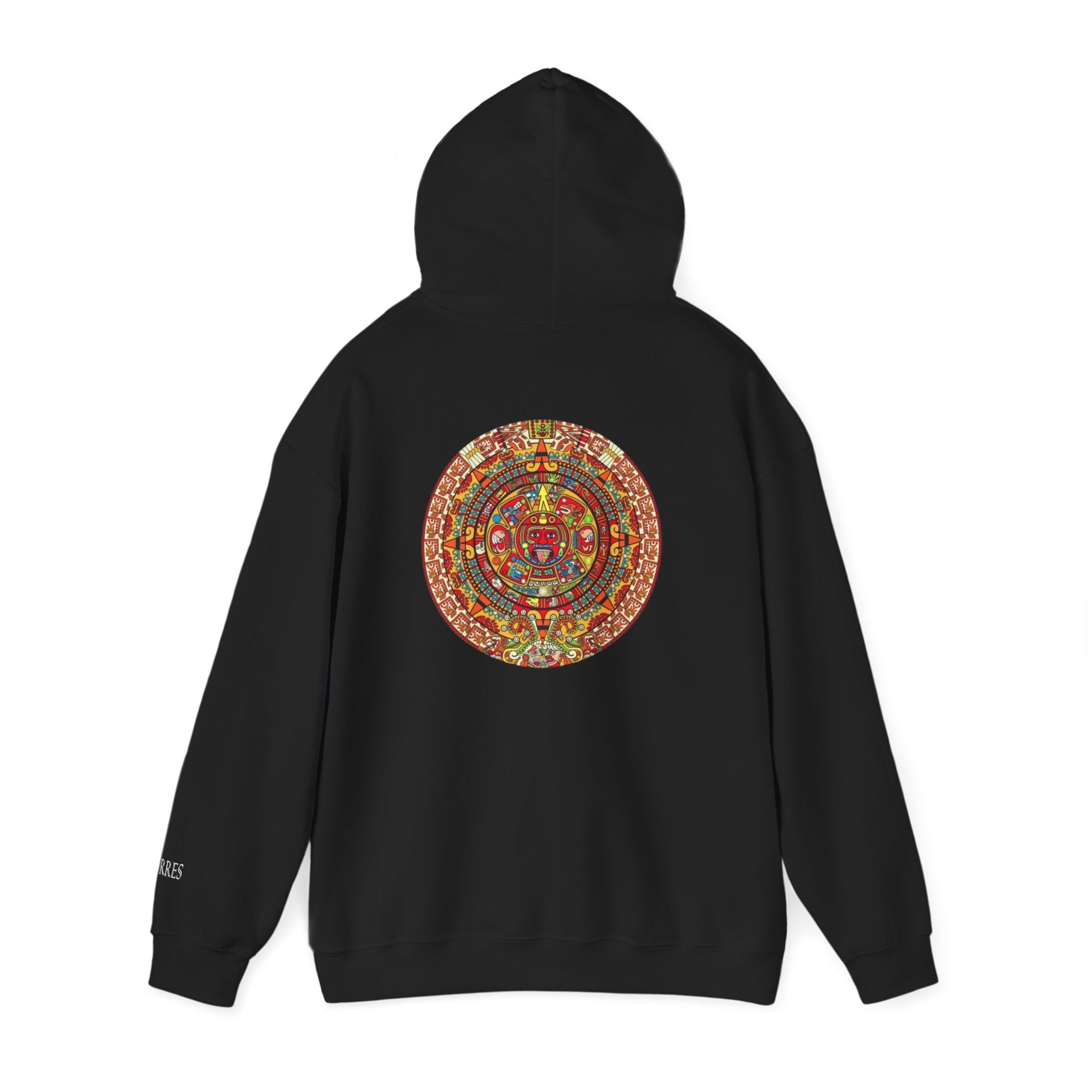 Mandala Circle Hoodie — Colorful Spiritual Symbol Back Print