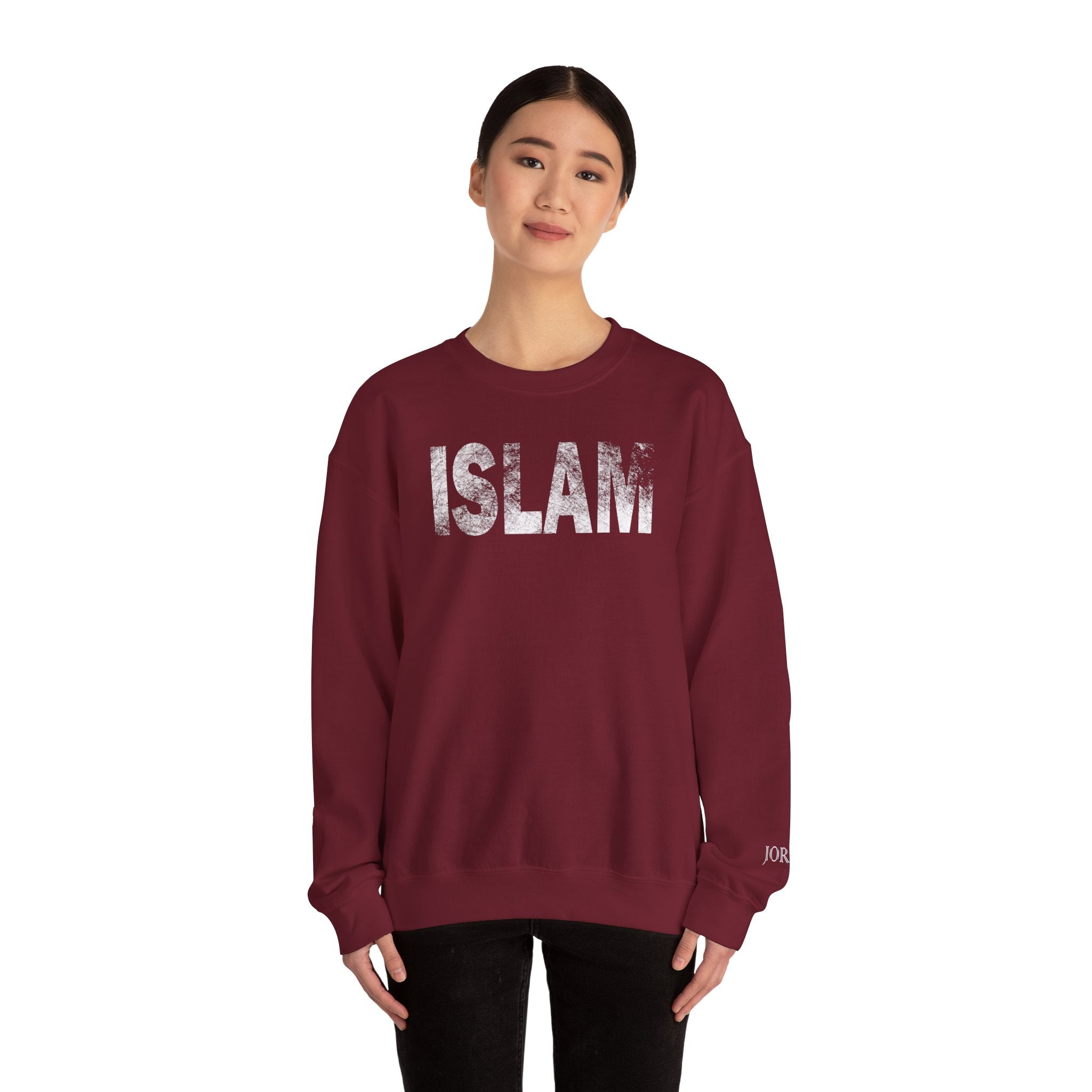 Islam Distressed Crewneck Sweatshirt — Minimal Faith Graphic Pullover