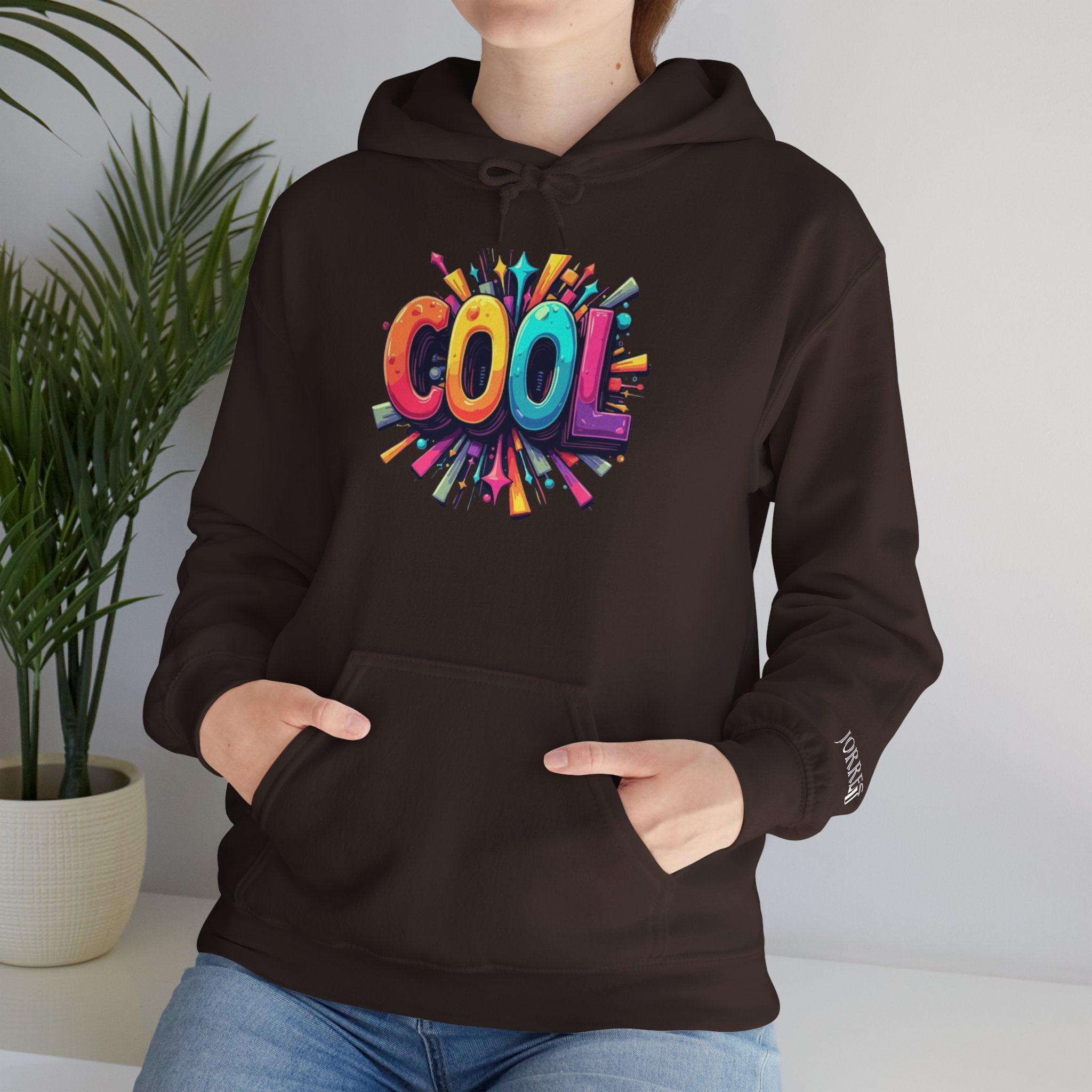 Cool Color Burst Hoodie – Graphic "COOL" Pullover