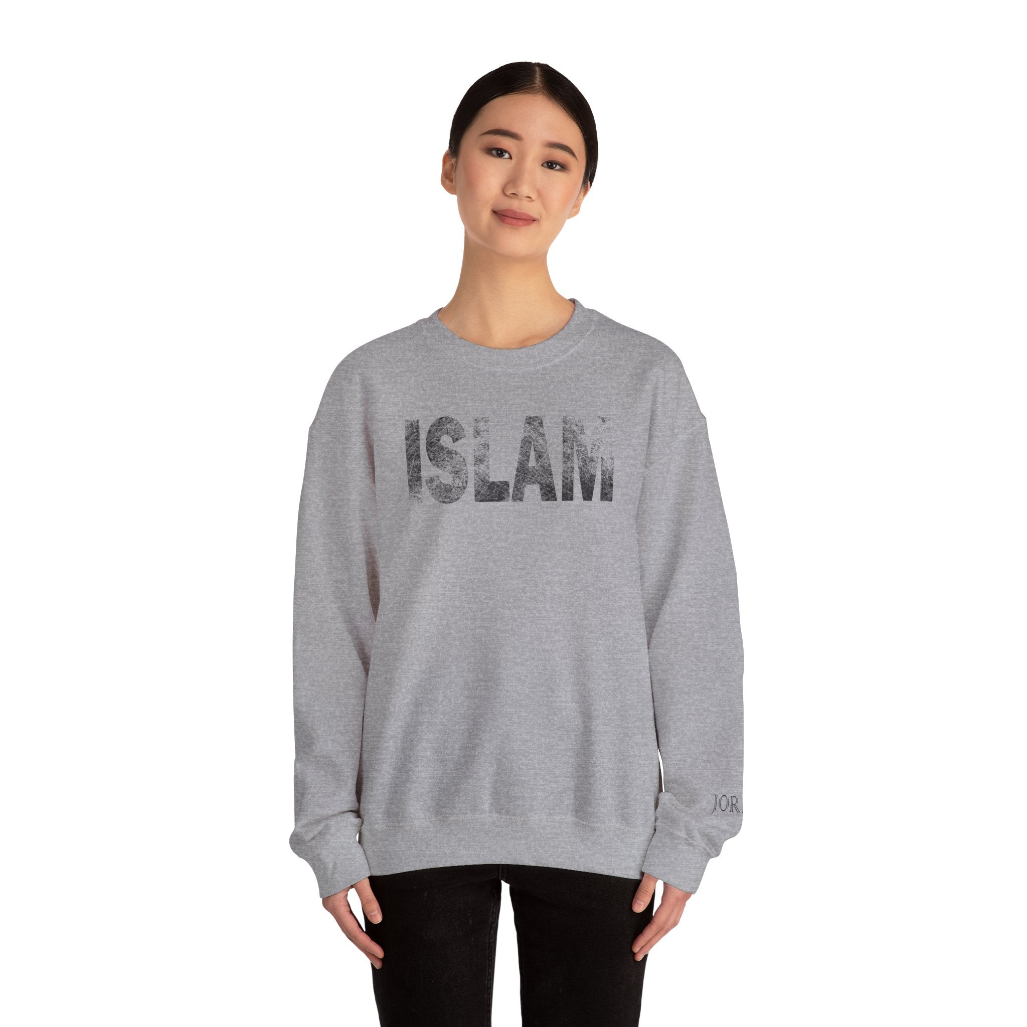 Islam Distressed Crewneck Sweatshirt — Minimal Faith Graphic Pullover