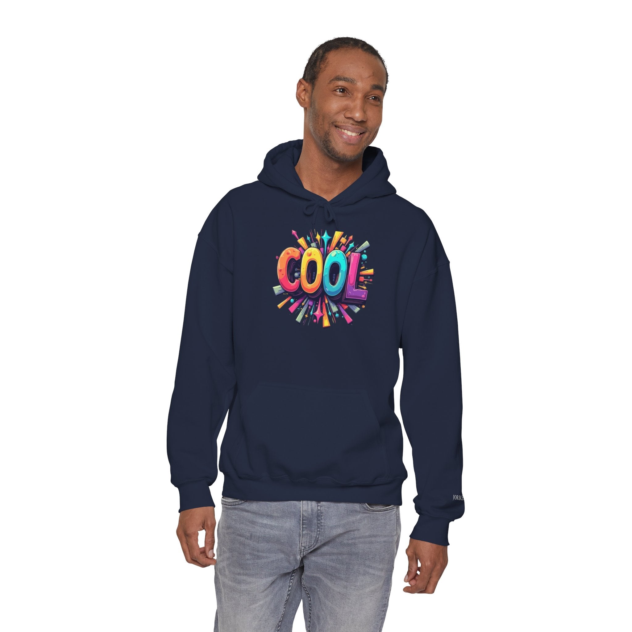 Cool Color Burst Hoodie – Graphic "COOL" Pullover