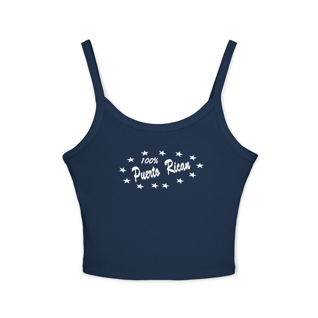 Spaghetti Tank Top — "Team Peach Rings" Retro Star Graphic