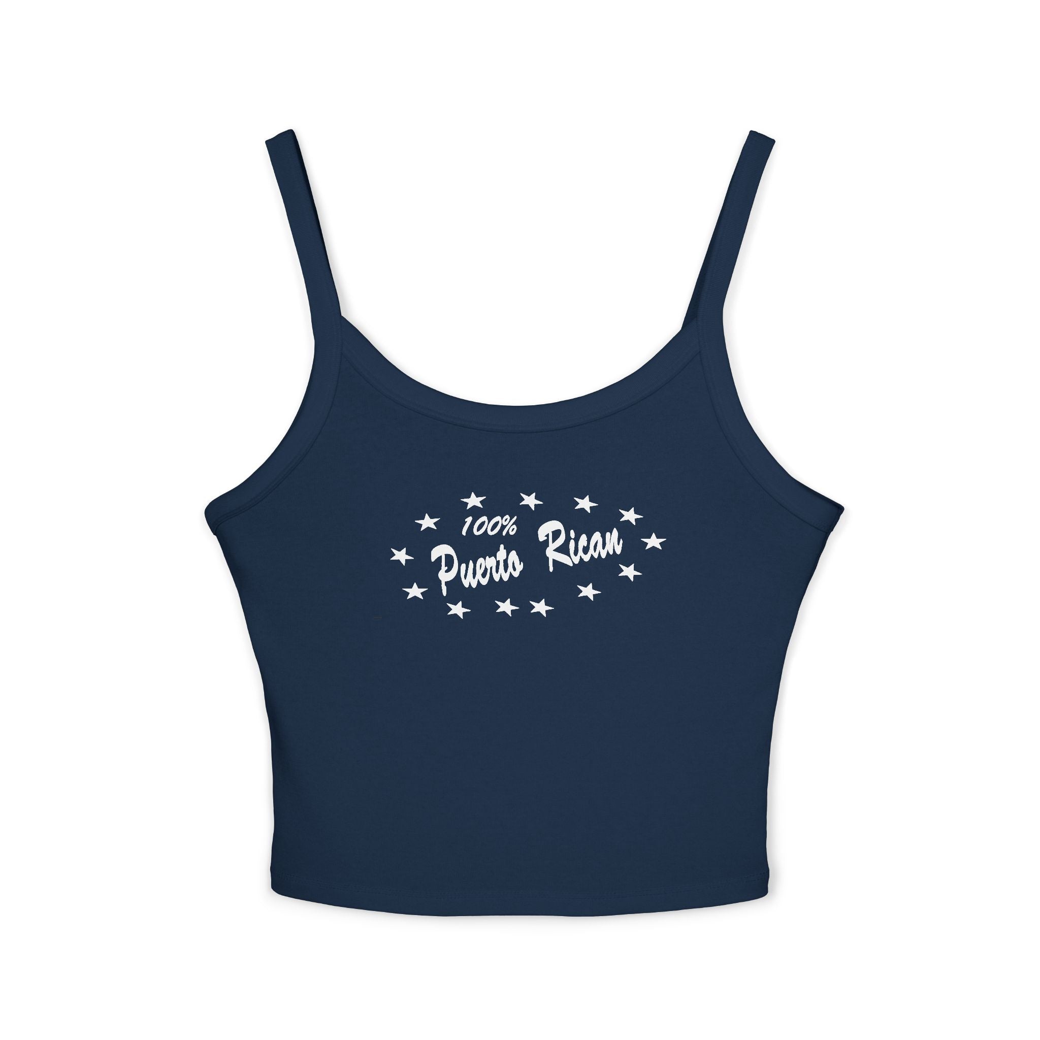 Spaghetti Tank Top — "Team Peach Rings" Retro Star Graphic