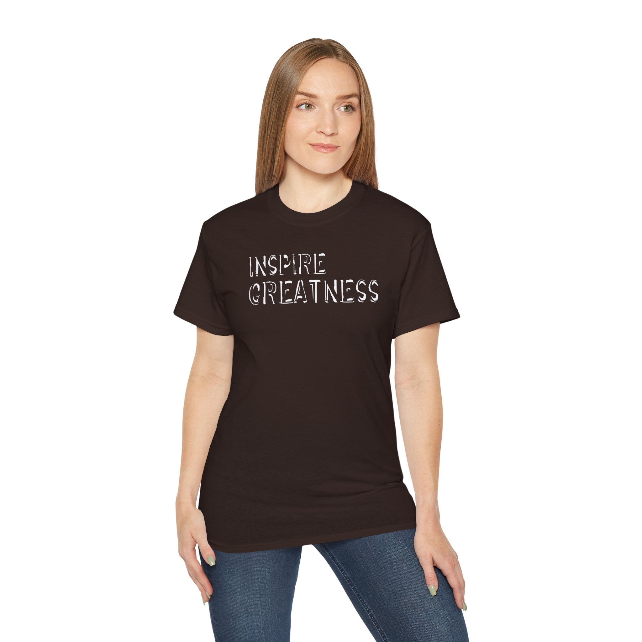 Inspire Greatness Cotton Tee — Motivational Graphic Shirt