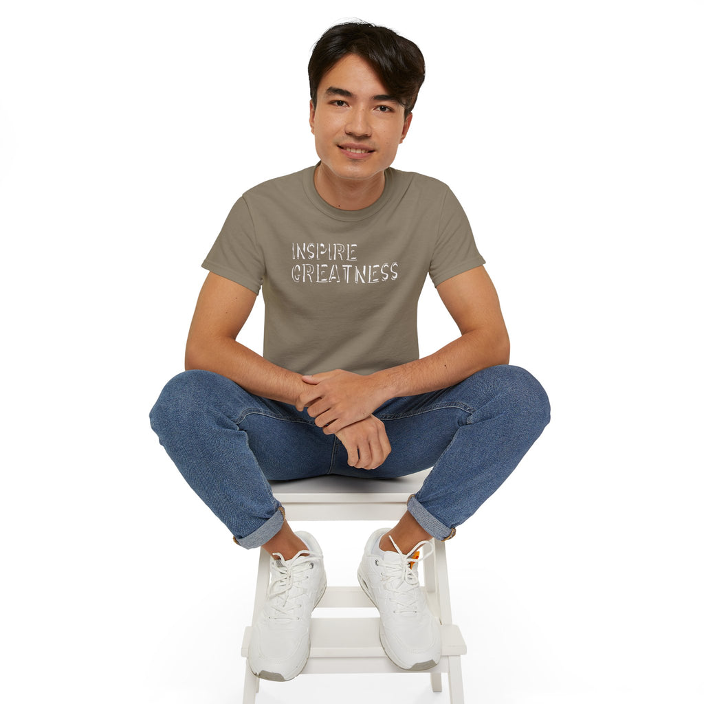 Inspire Greatness Cotton Tee — Motivational Graphic Shirt