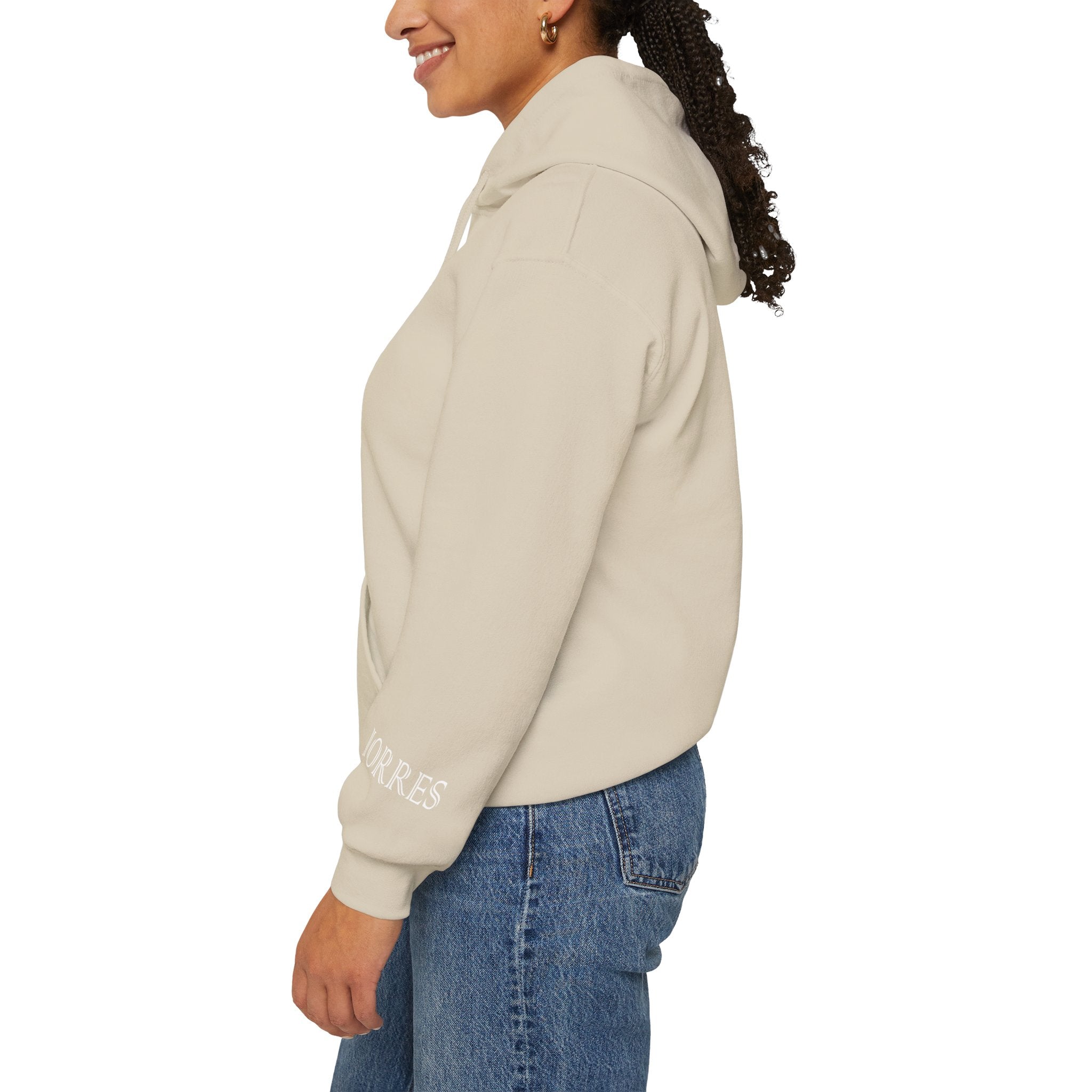 Hoodie — Minimal Black Jorres Sleeve Logo Hooded Sweatshirt