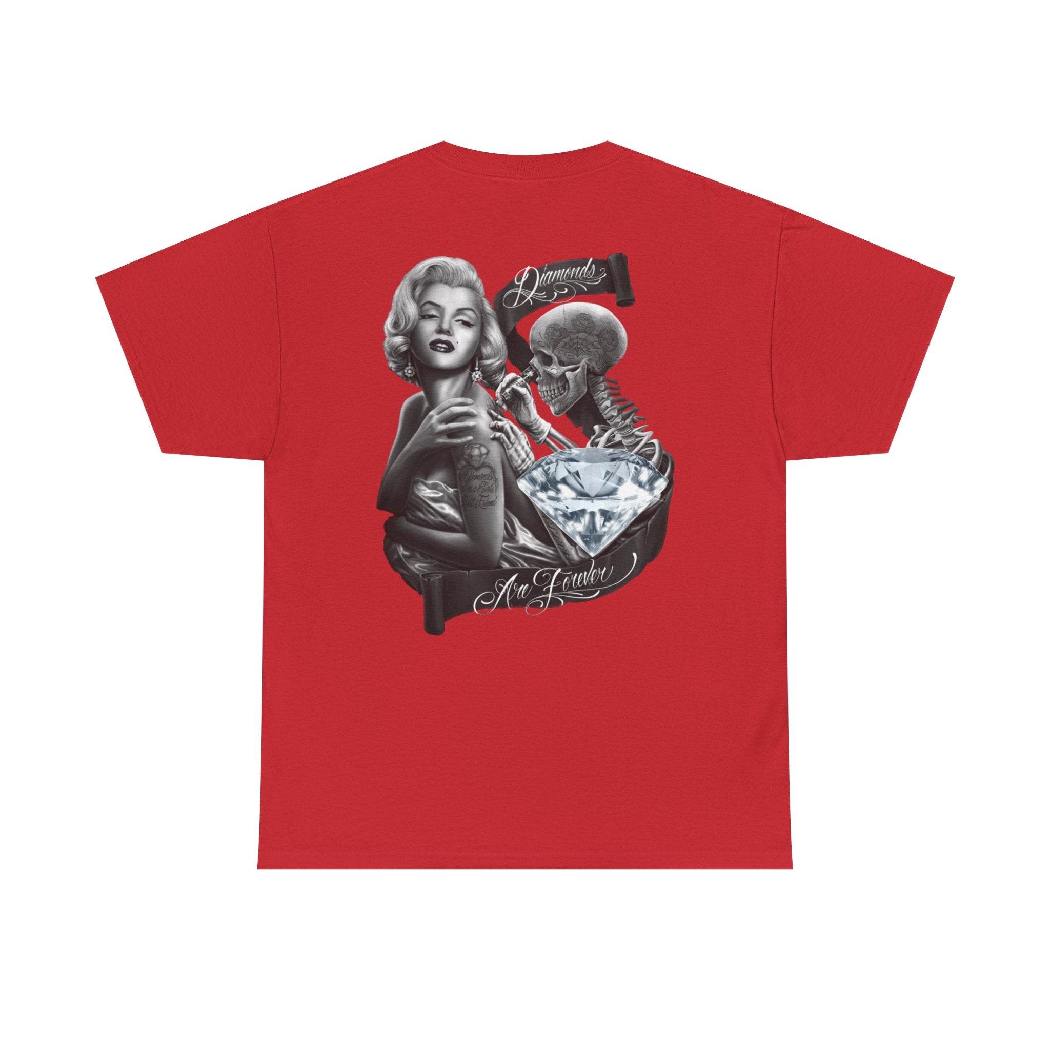 Graphic Tee — Marilyn, Skull & Diamond Vintage Chicano Art Shirt