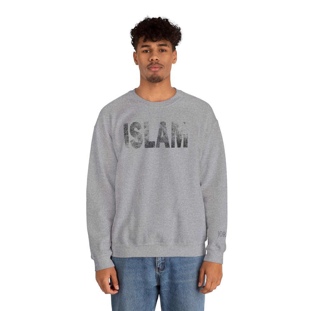 Islam Distressed Crewneck Sweatshirt — Minimal Faith Graphic Pullover