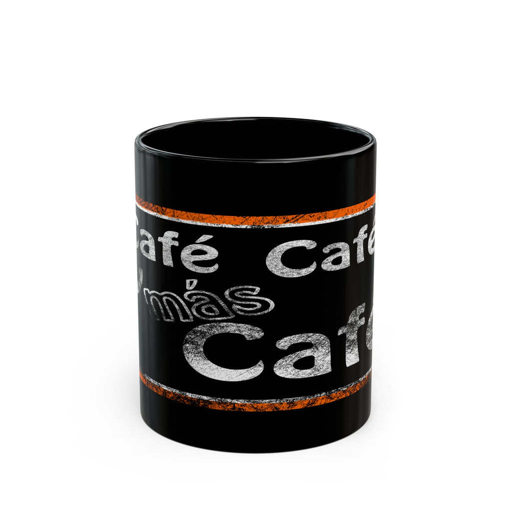 Cafe Café Black Coffee Mug — Rustic Chalkboard Style (11oz & 15oz)