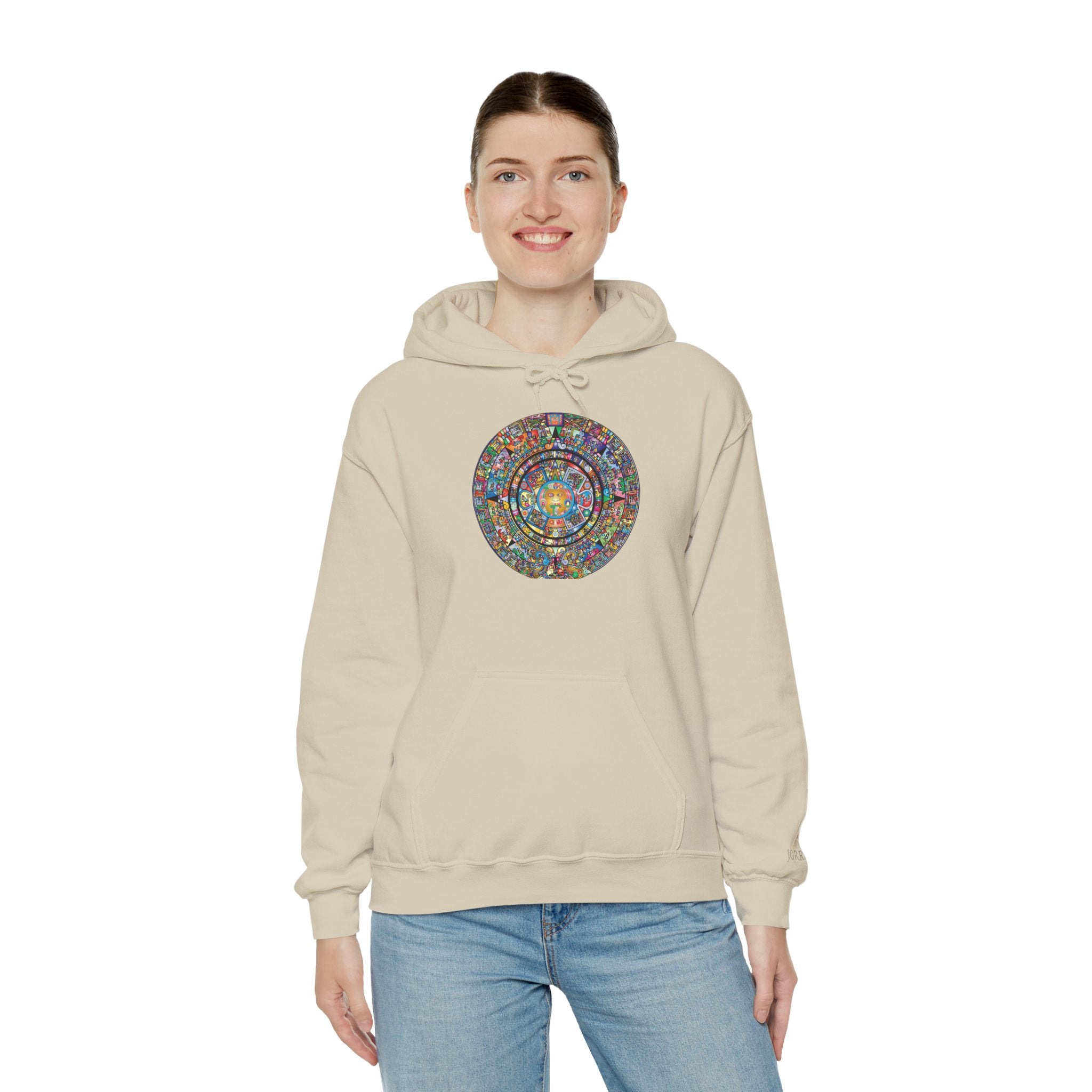 Hoodie — Colorful Psychedelic Mandala Circle Graphic