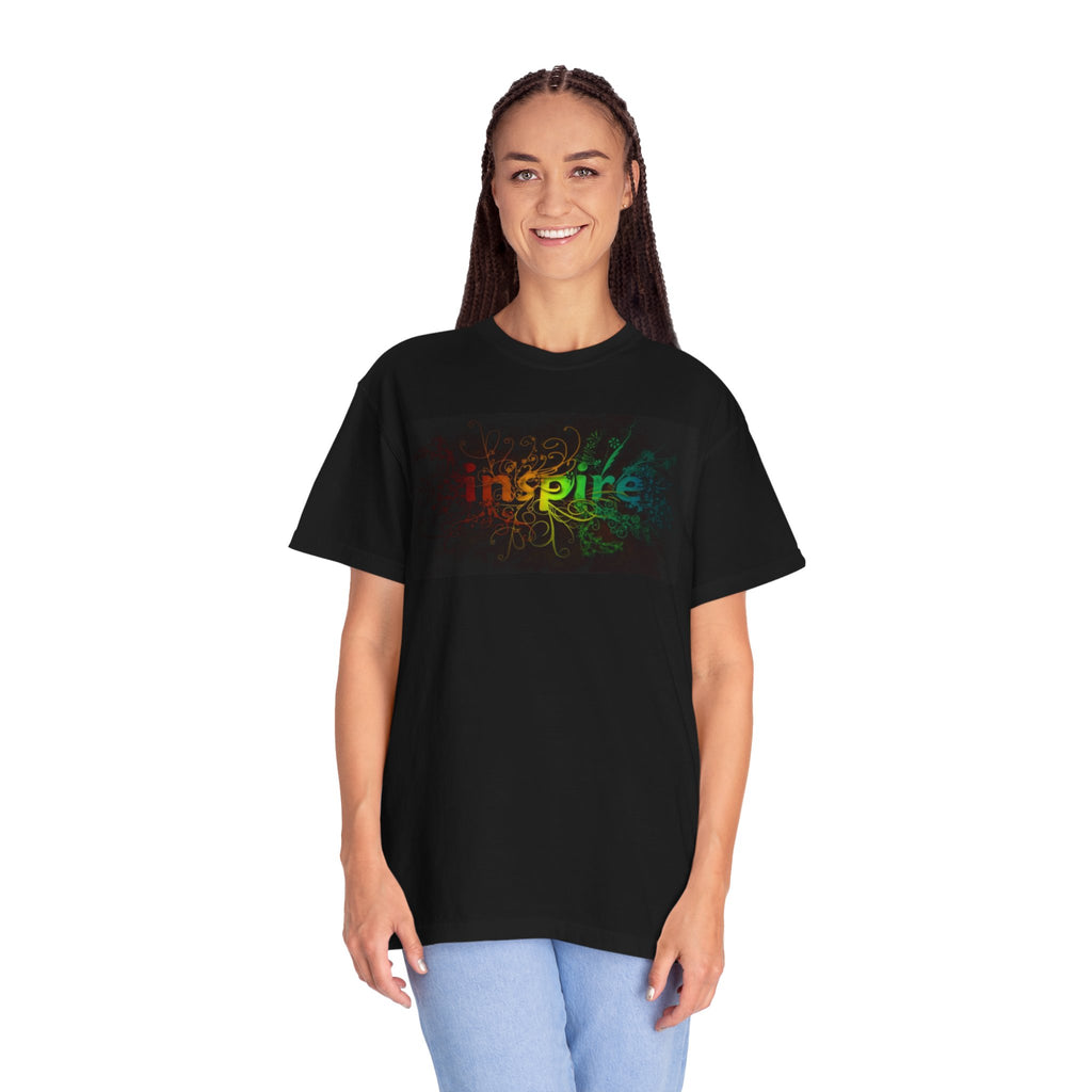 Inspire Floral Rainbow Graphic T-Shirt