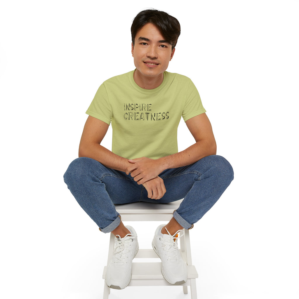 Inspire Greatness Cotton Tee — Motivational Graphic Shirt
