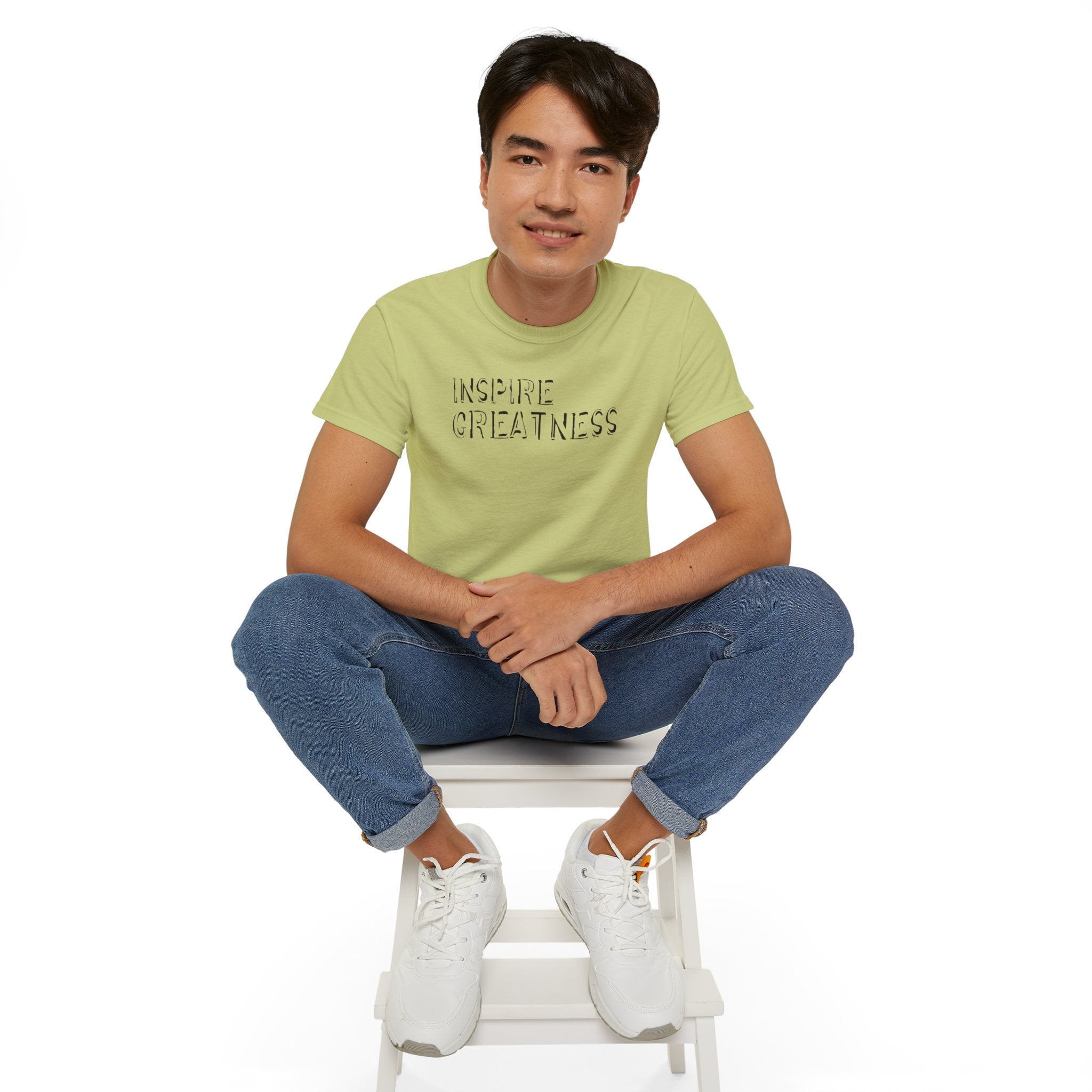 Inspire Greatness Cotton Tee — Motivational Graphic Shirt