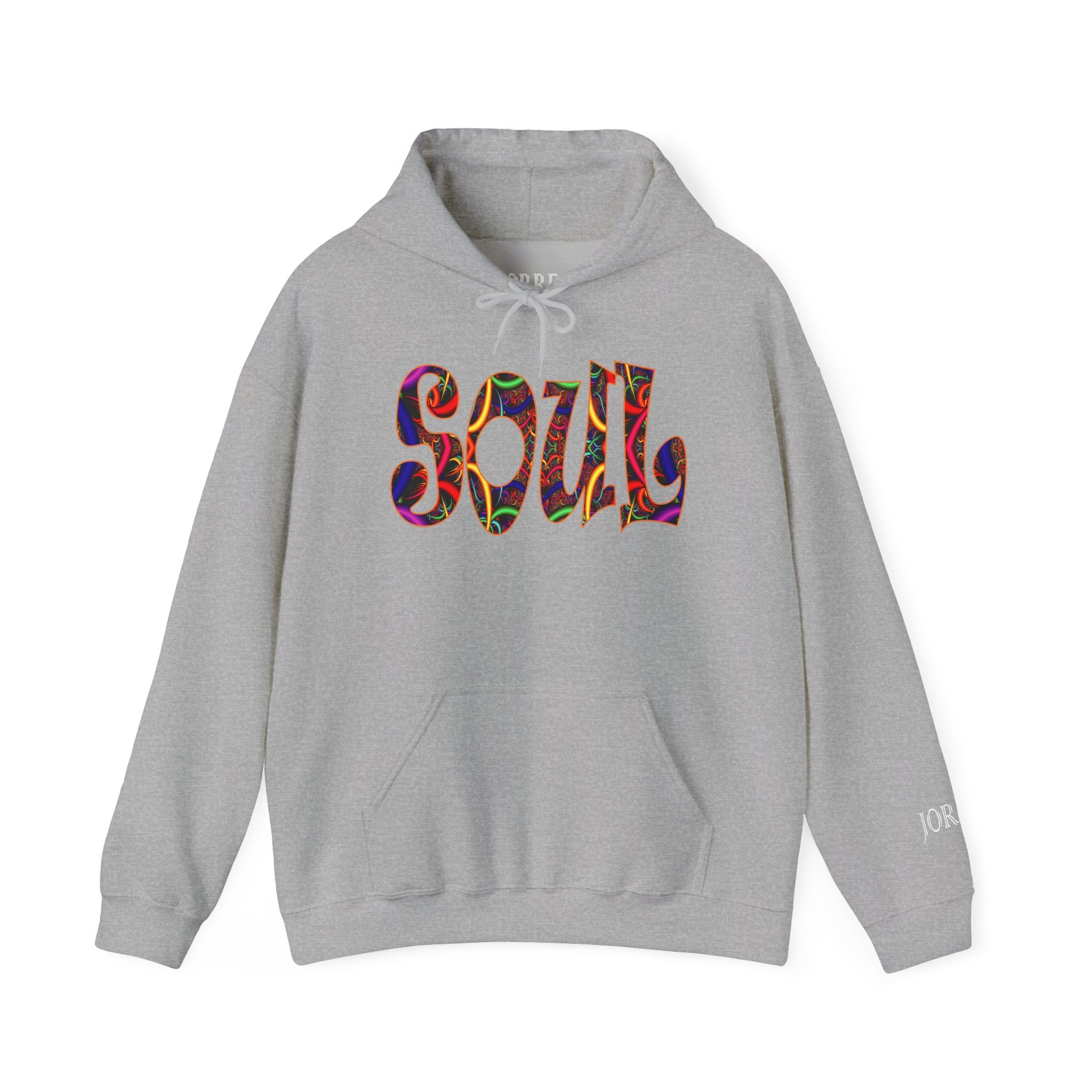 Soul Graphic Hoodie — Colorful Retro Psychedelic Typography Sweatshirt