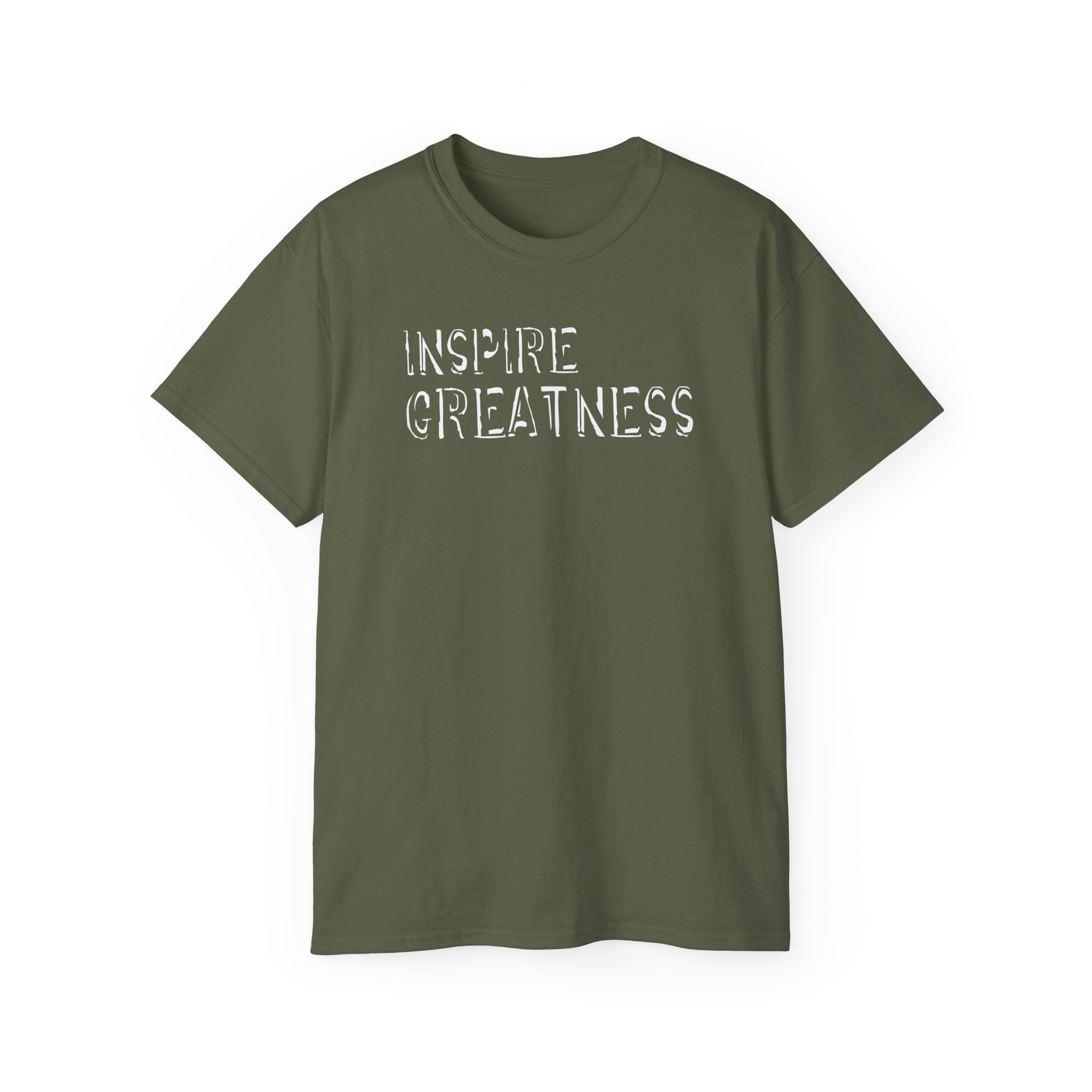 Inspire Greatness Cotton Tee — Motivational Graphic Shirt