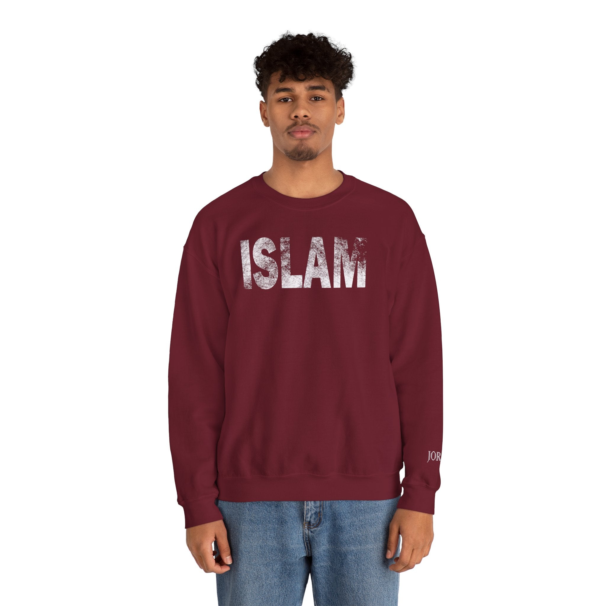 Islam Distressed Crewneck Sweatshirt — Minimal Faith Graphic Pullover