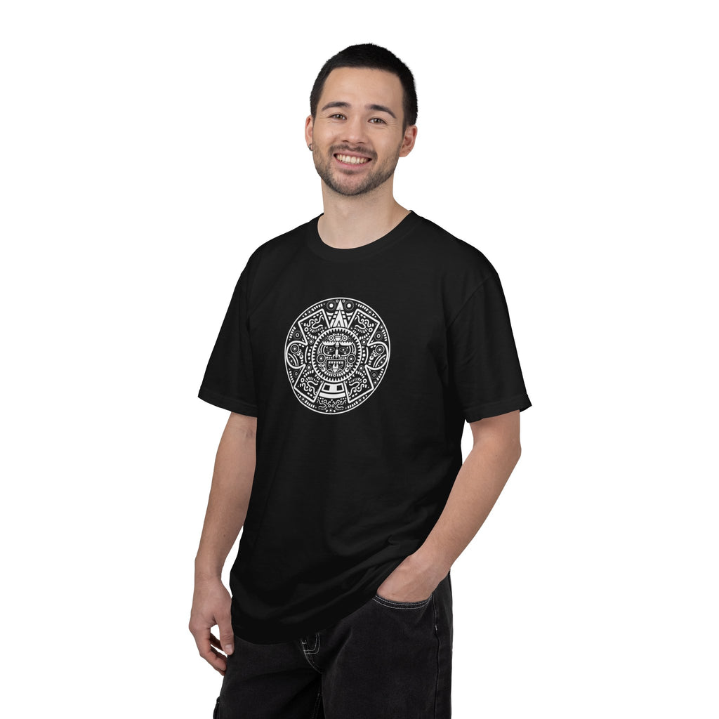 Aztec Sun Graphic T-Shirt — Vintage Mayan Calendar Design