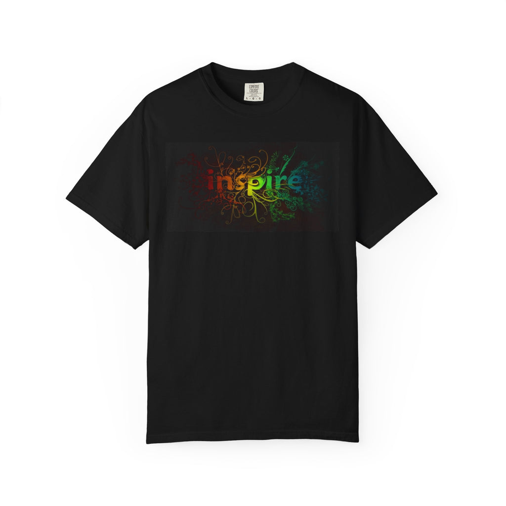 Inspire Floral Rainbow Graphic T-Shirt