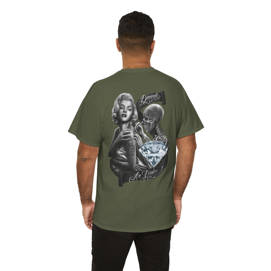Graphic Tee — Marilyn, Skull & Diamond Vintage Chicano Art Shirt