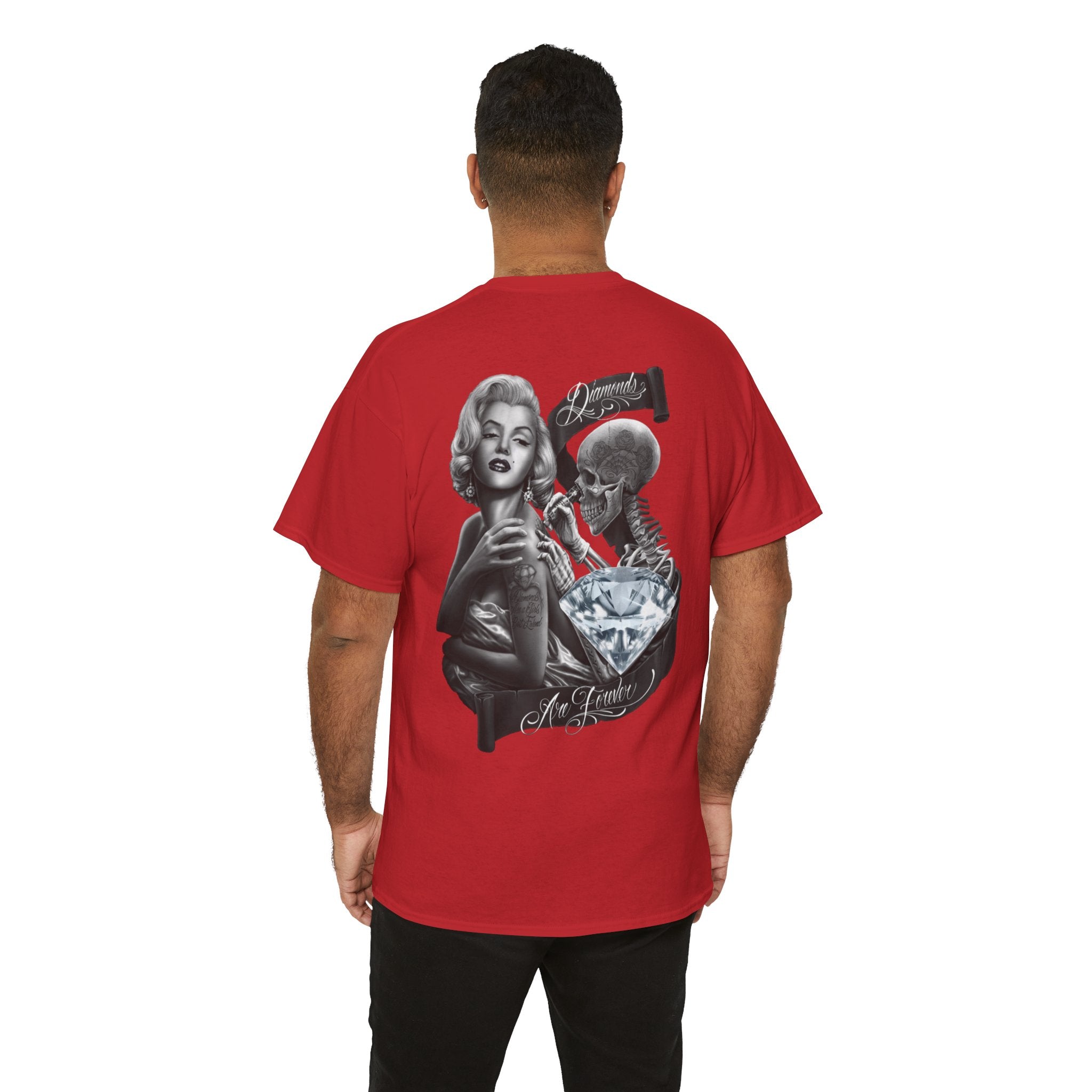 Graphic Tee — Marilyn, Skull & Diamond Vintage Chicano Art Shirt