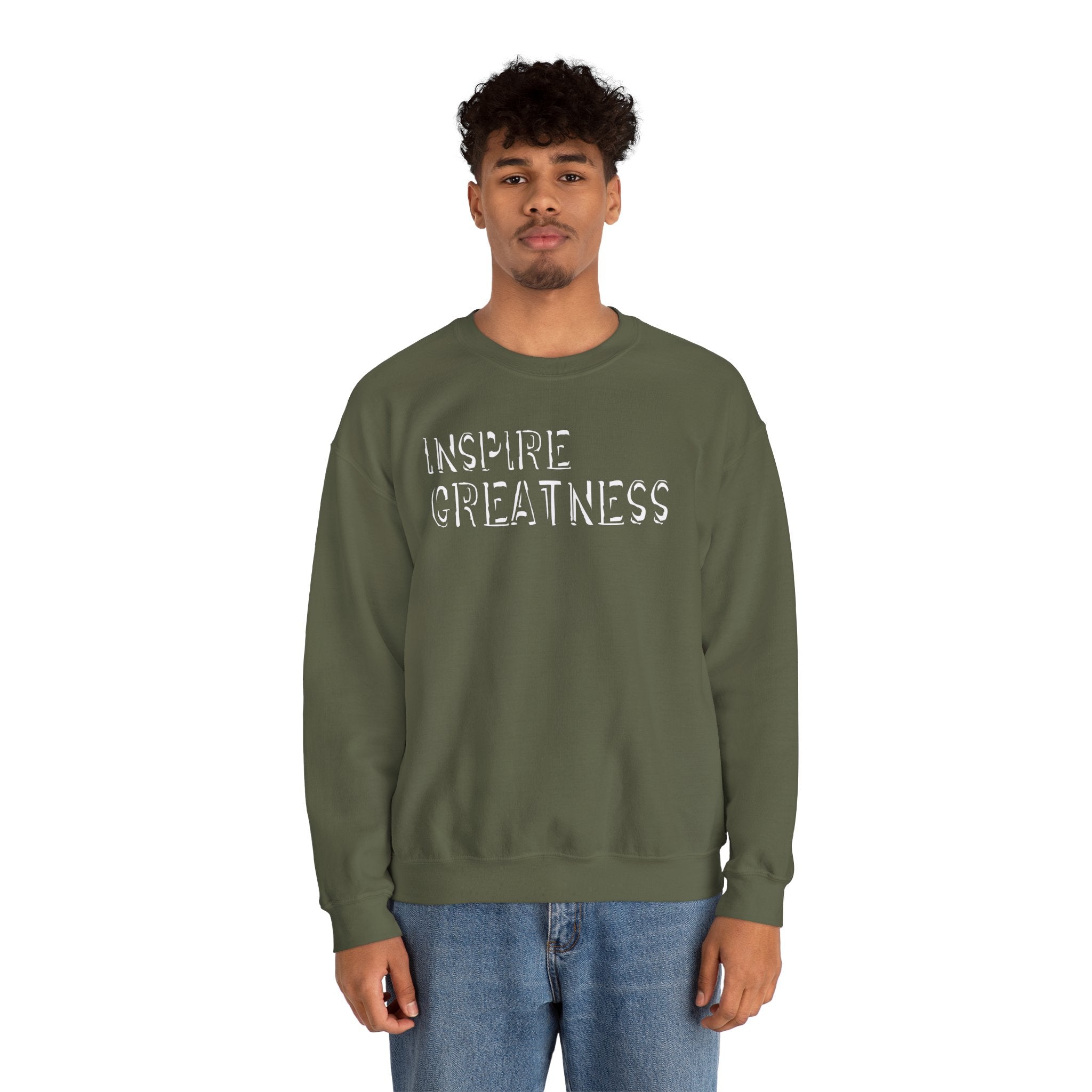 Inspire Greatness Sweatshirt — Motivational Crewneck