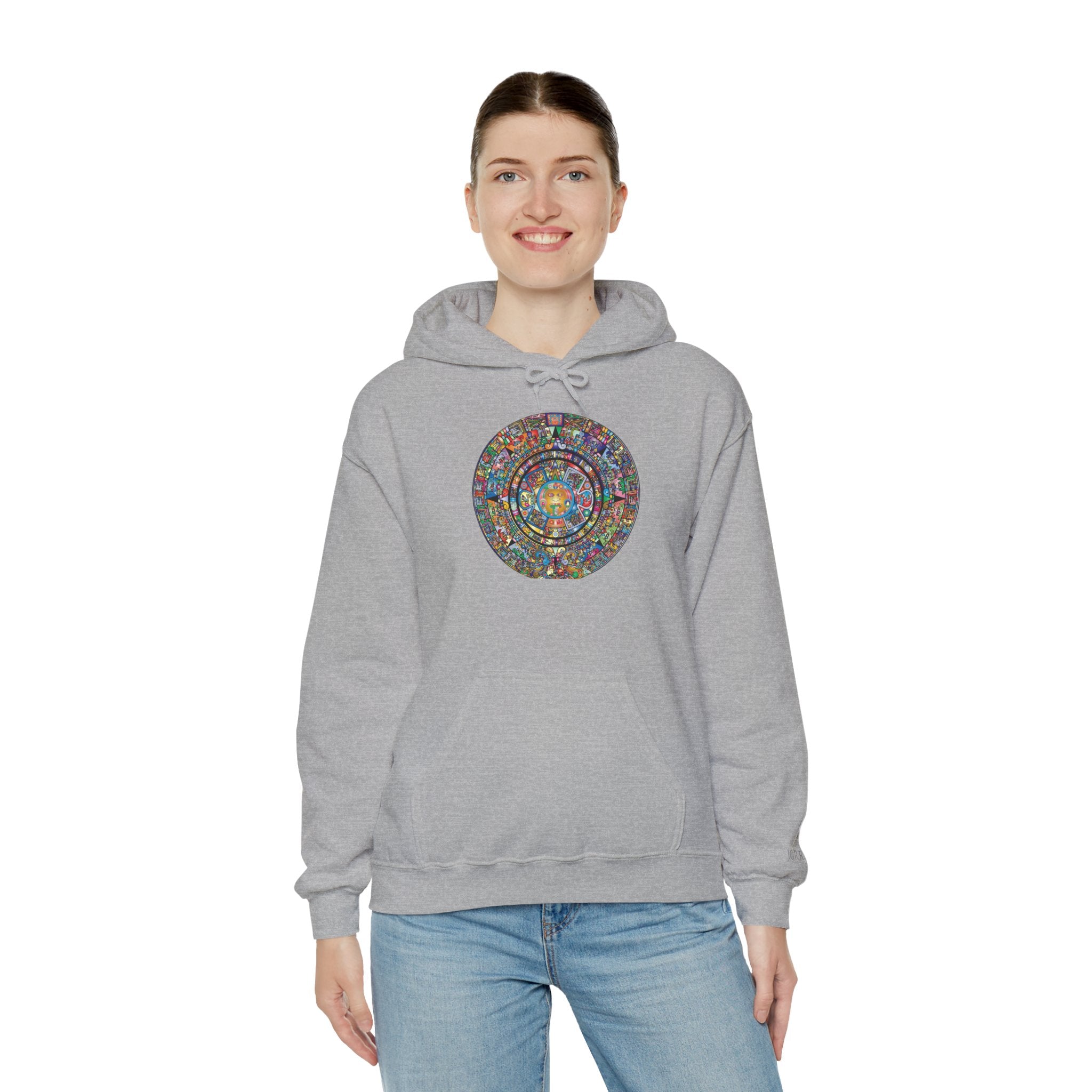 Hoodie — Colorful Psychedelic Mandala Circle Graphic